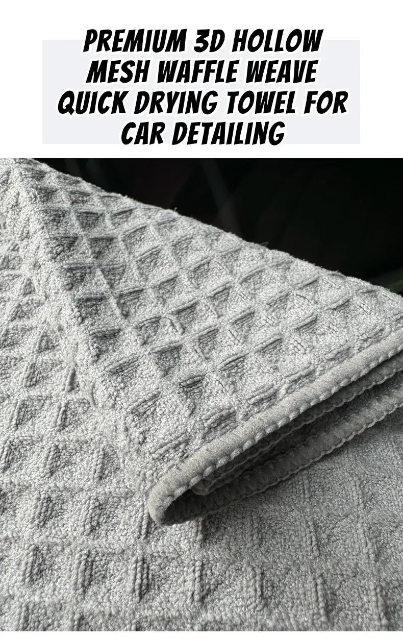 Ręcznik do osuszania z mikrofibry Lucullan 40x40 cm, 400 g/m², 3D, waflowy – ultrachłonna ściereczka do czyszczenia i pielęgnacji samochodu na sprzedaż w Polsce