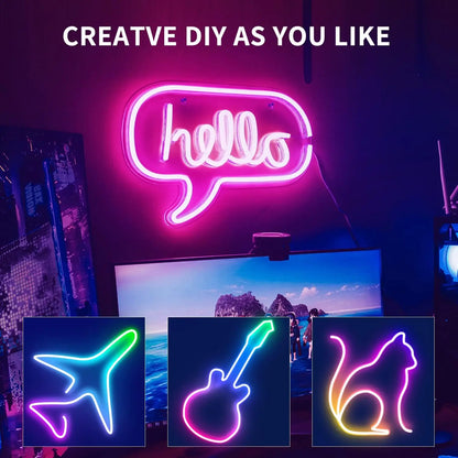 Oświetlenie liniowe neonowe, elastyczne oświetlenie liniowe LED sterowane aplikacją/pilotem, oświetlenie liniowe z wieloma trybami, oświetlenie liniowe LED RGB IP65 do użytku zewnętrznego