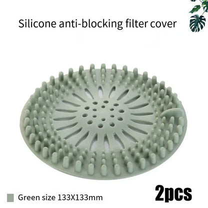 Silikonowy filtr do odpływów kanalizacyjnych – antyzatykająca osłona odpływu do łazienki, kuchni i zlewu podłogowego (magiczne narzędzie do wyłapywania włosów)