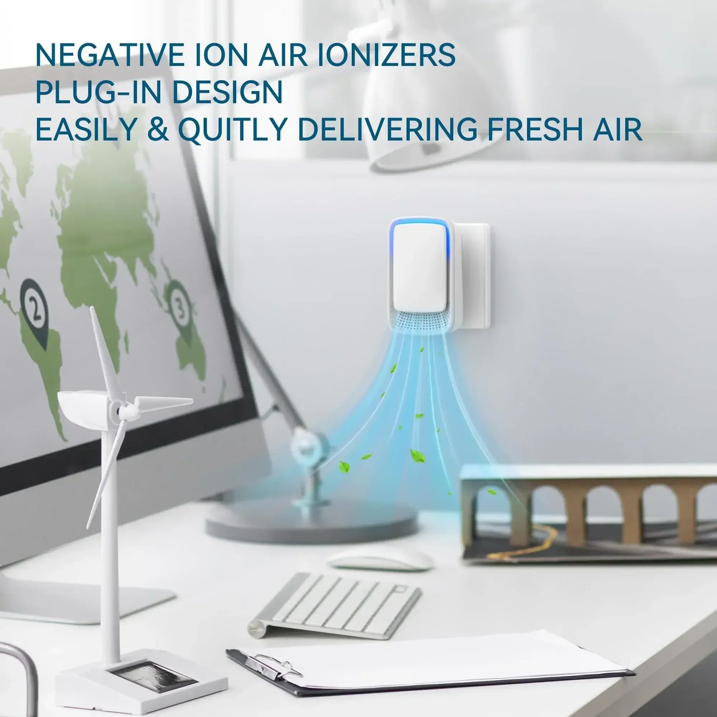 Oczyszczacz powietrza z technologią jonów ujemnych, jonizator do użytku domowego, cicha praca, jonizator dla zwierząt, mini oczyszczacz powietrza 
