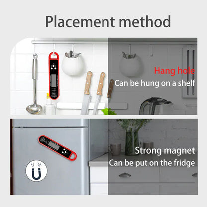 Cyfrowy termometr do mięsa do gotowania, termometr kuchenny do grilla, wędzenia, oleju, smażenia, termometr do natychmiastowego odczytu słodyczy