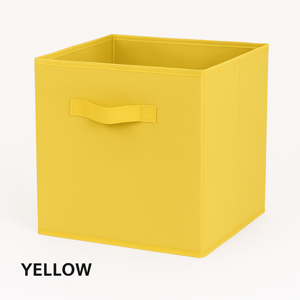 Składany pojemnik do przechowywania z włókniny z uchwytami – 27x27x28 cm, organizer do szafy i szuflad 