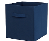 Składany pojemnik do przechowywania z włókniny z uchwytami – 27x27x28 cm, organizer do szafy i szuflad 