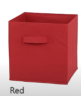 Składany pojemnik do przechowywania z włókniny z uchwytami – 27x27x28 cm, organizer do szafy i szuflad 