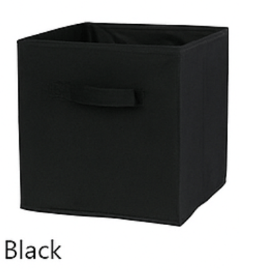 Składany pojemnik do przechowywania z włókniny z uchwytami – 27x27x28 cm, organizer do szafy i szuflad 